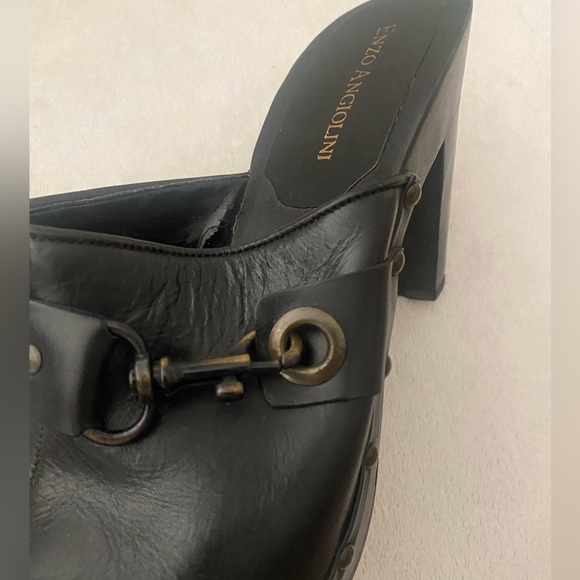 Enzo Angiolini leather studded mule heels - Picture 7 of 12